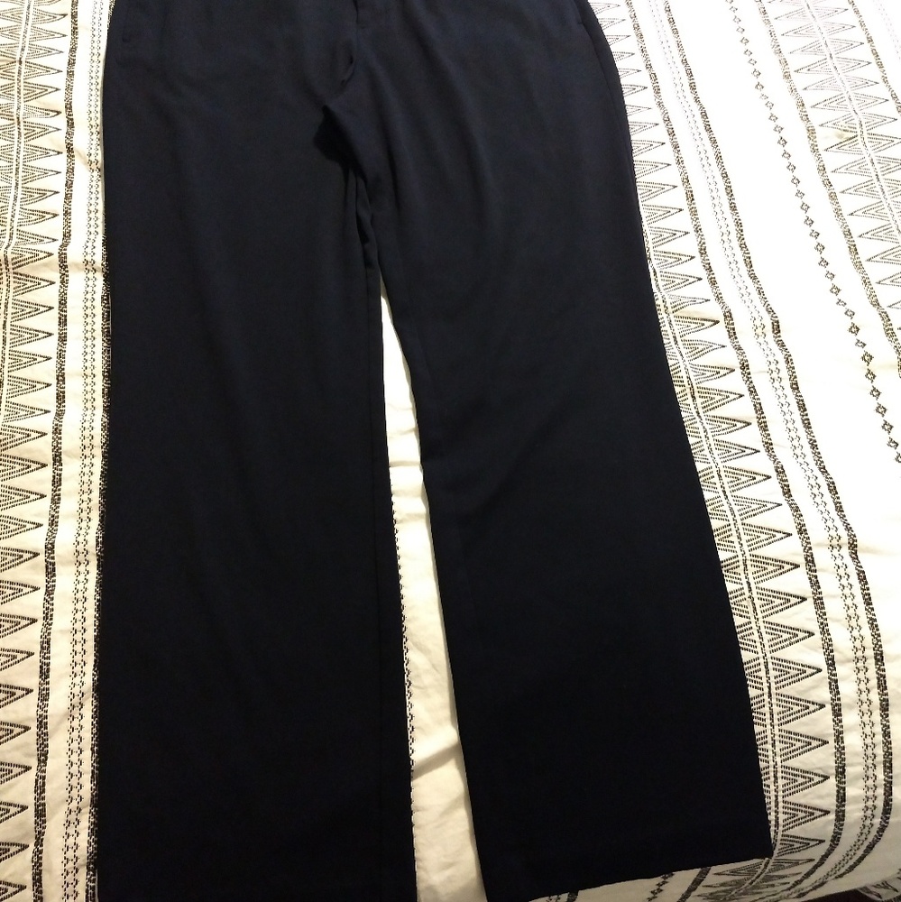 MERONA | Stretch Slacks, Straight Leg, Navy Blue